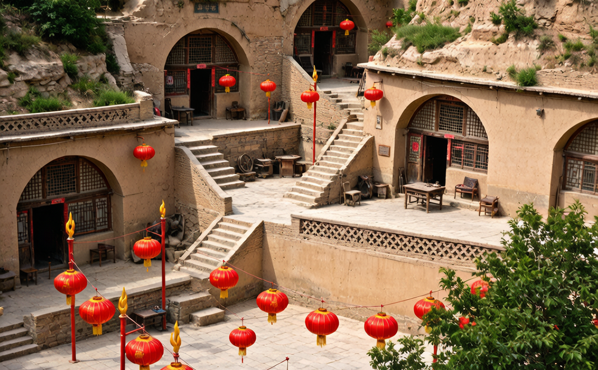 Baota Pagoda overlooking the Yan River and loess plateau near Yan'an