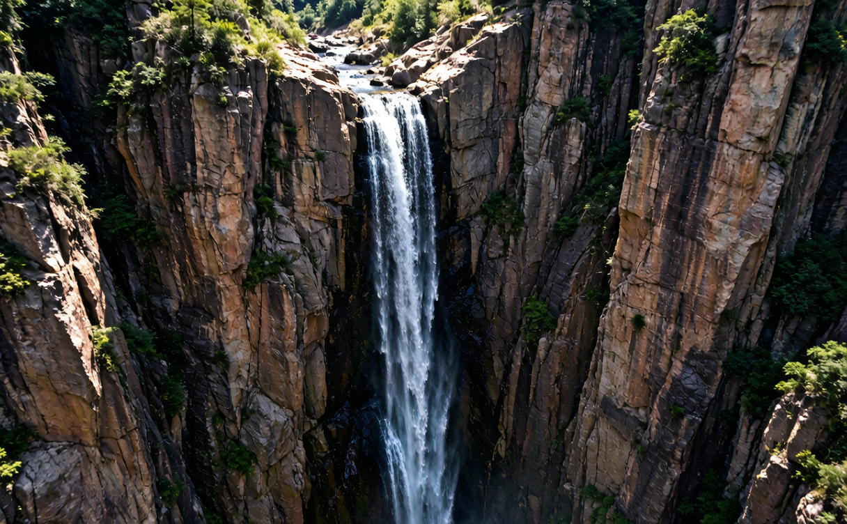 Yuntai Mountain travel guide - plank walkway through Red Stone Gorge canyon
