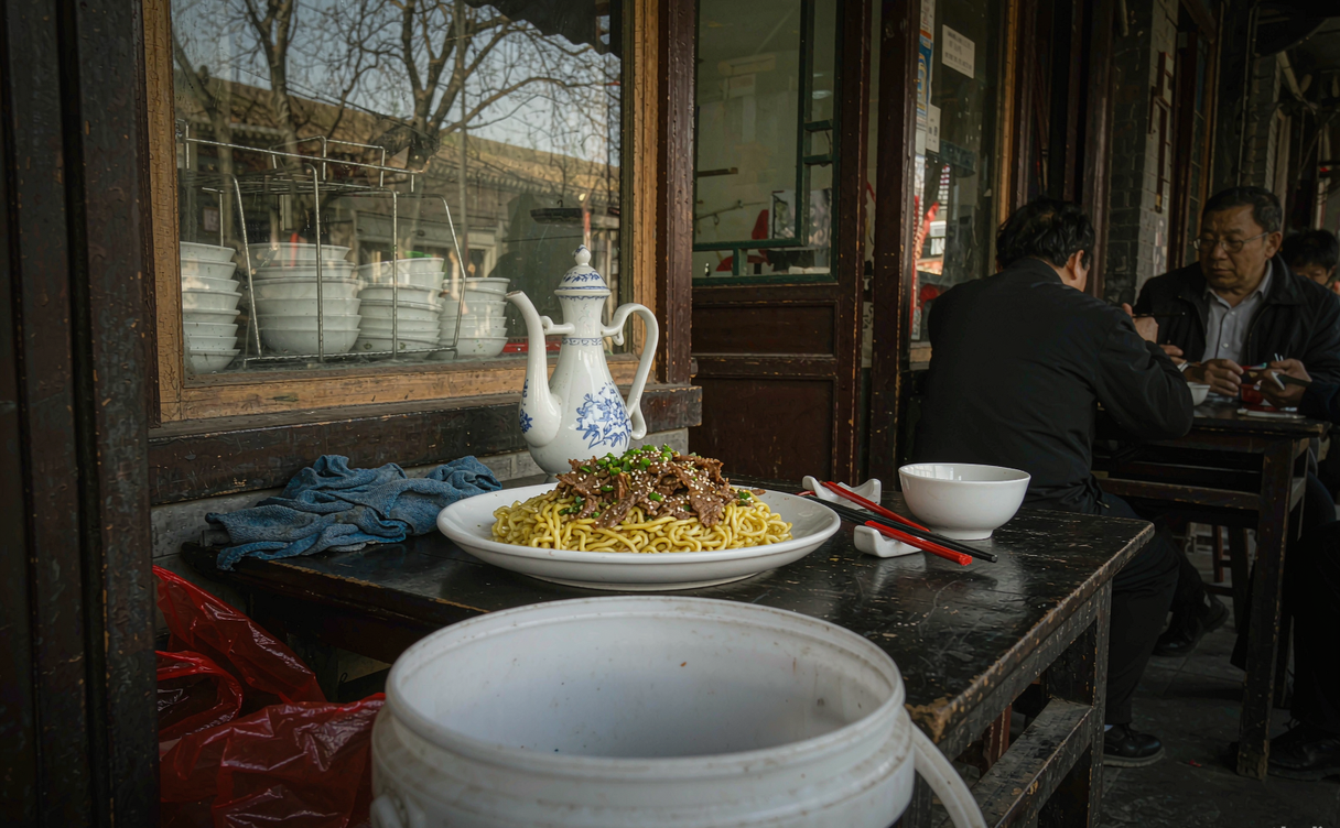 Peking duck served in Beijing, China