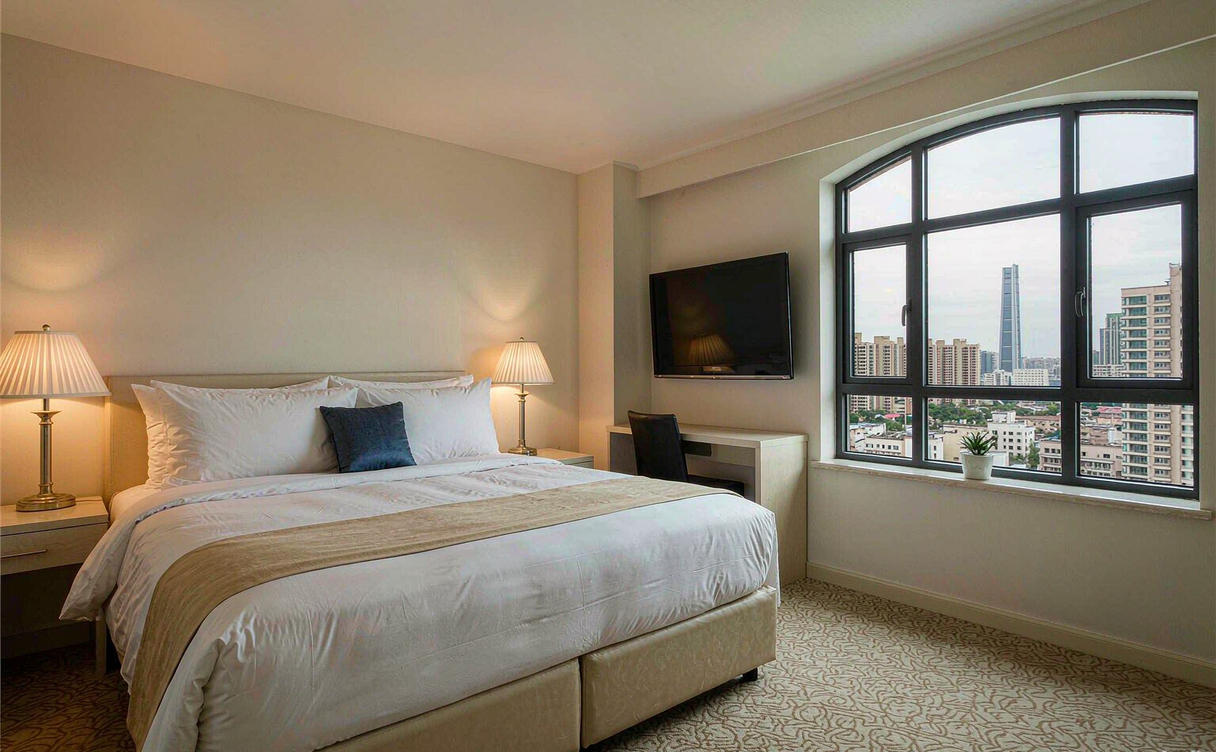 Taiyuan boutique hotel room with Shanxi courtyard decor