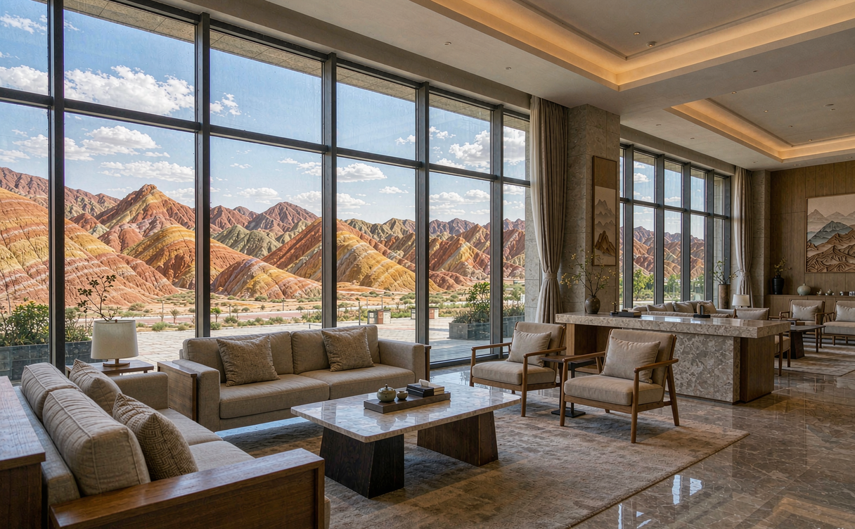 Upscale hotel in Zhangye, Gansu, China