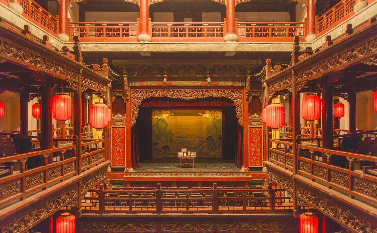 Beijing opera theatre interior