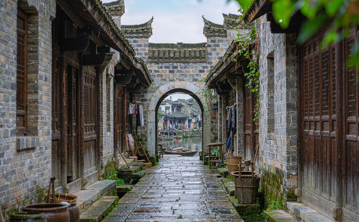 Old town lane in Fuzhou Jiangxi