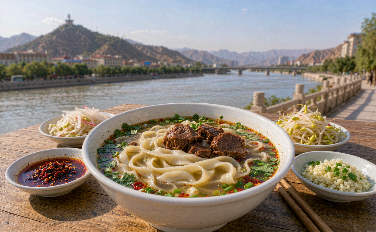 Gansu Silk Road lamb skewers and bread