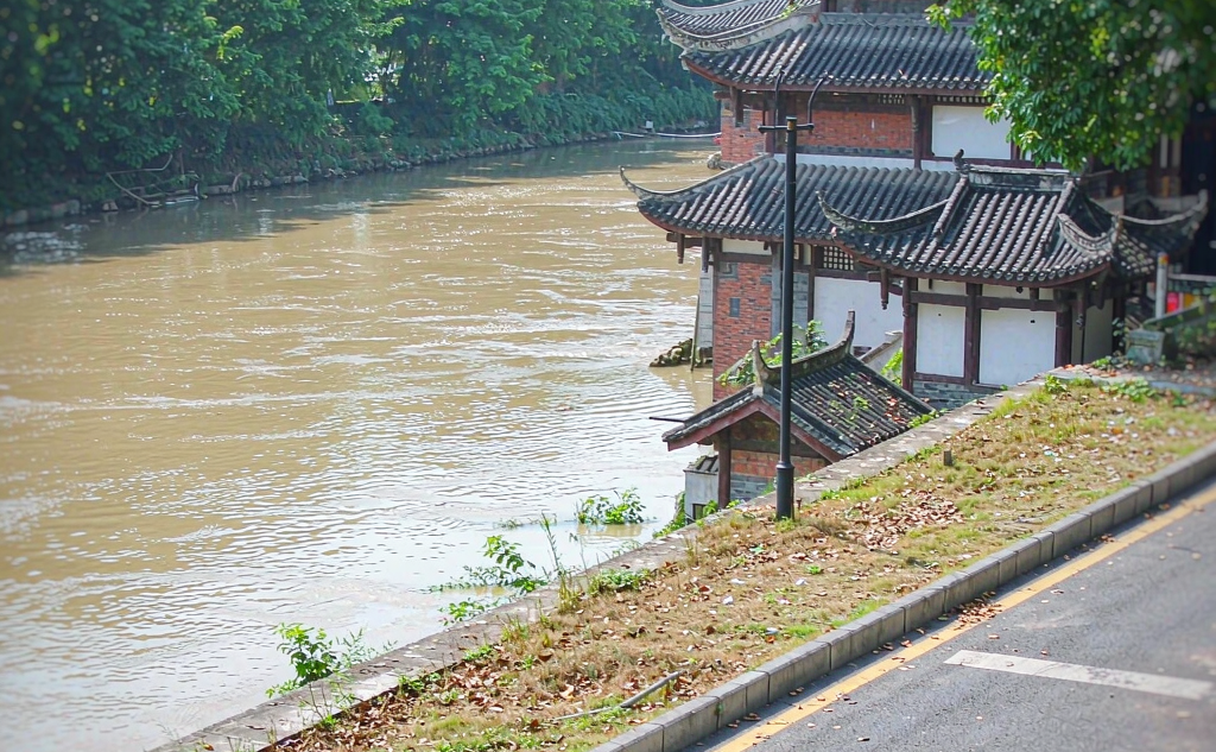 Deng Xiaoping hometown memorial garden and reflecting pool in Guangan, Sichuan, China