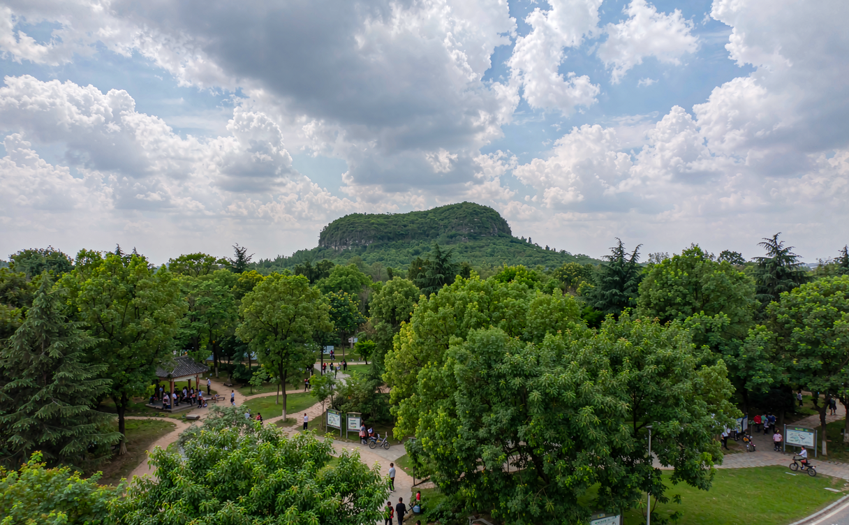 Camel Hill limestone karst formation inside Guilin Seven Star Park, China