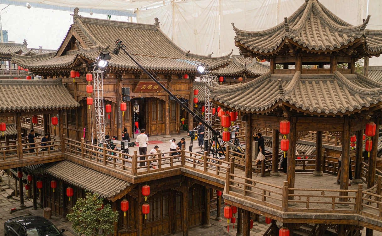 Hengdian World Studios replica palace set in Zhejiang, China