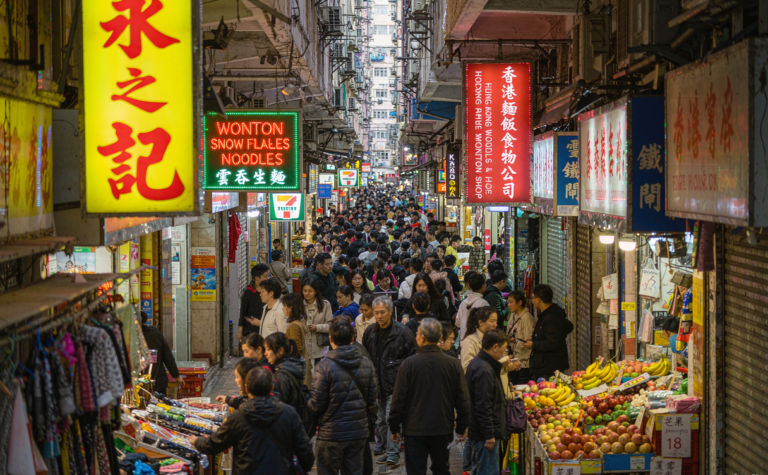 Mong Kok Street Food and Shopping, Hong Kong, China