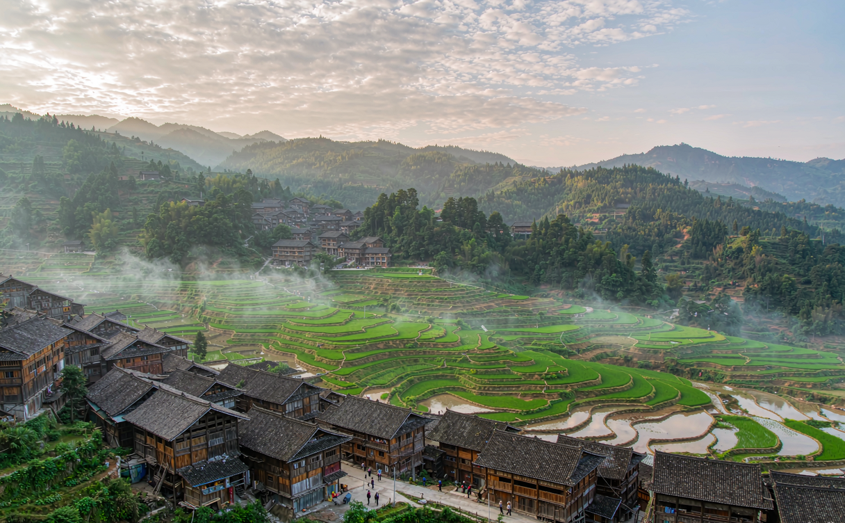 Miao batik cloth in Huangping Guizhou village