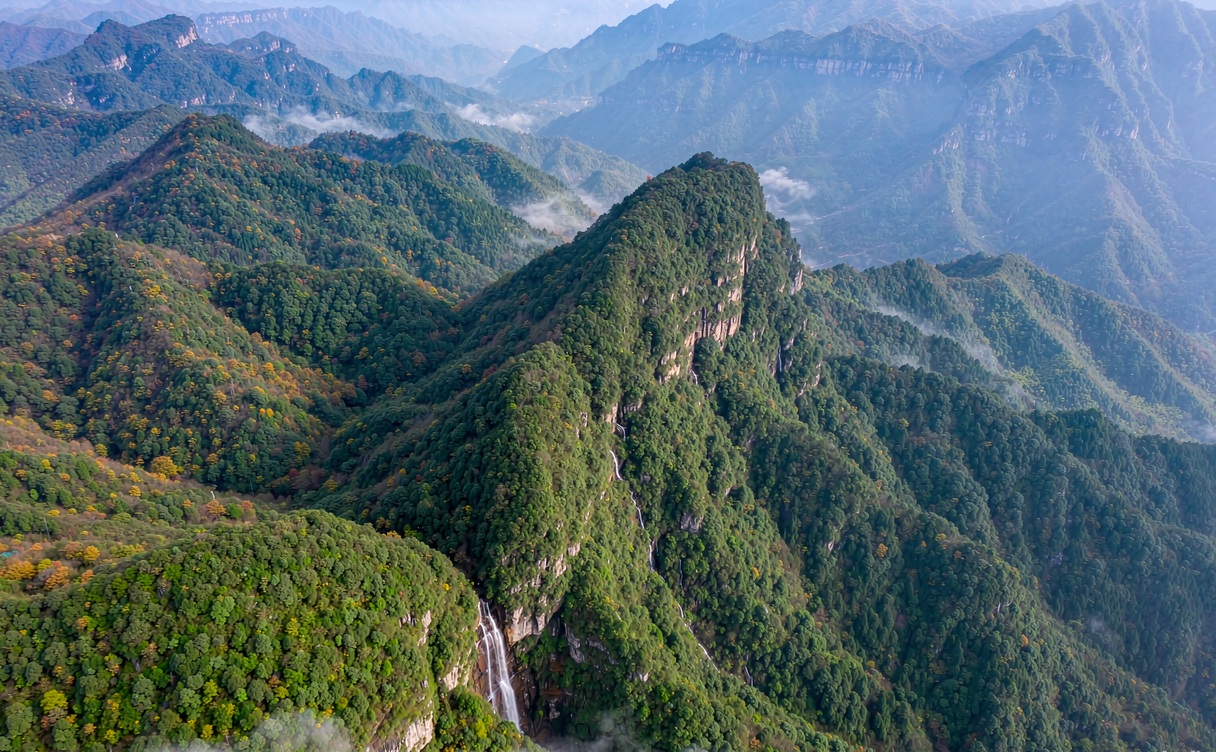 Dabie Mountains waterfall in Jinzhai, Anhui, China
