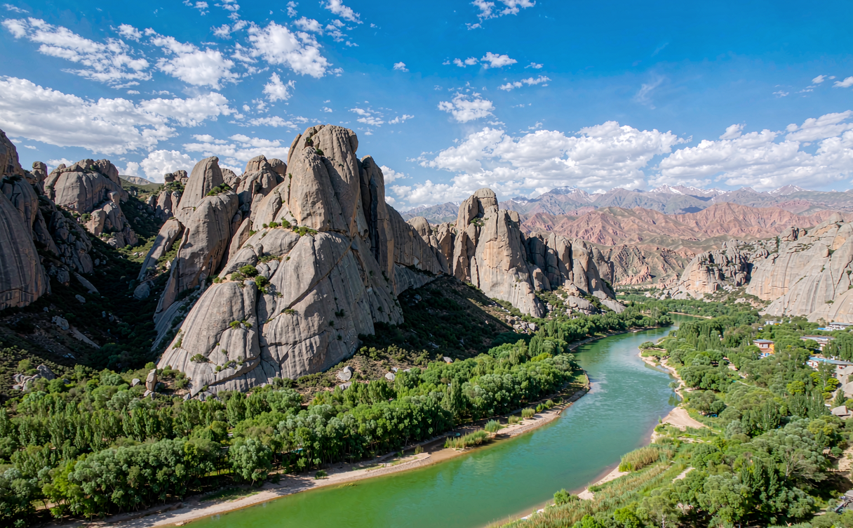 Irtysh River canyon in Koktokay, Xinjiang, China