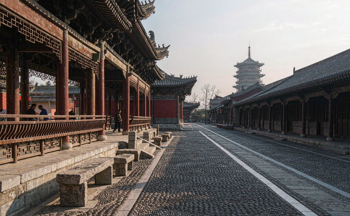 Luoyang night market with skewers and noodle bowls