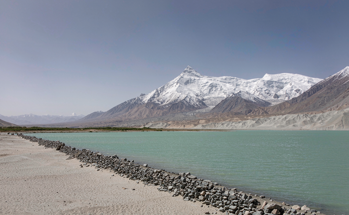Lake Manasarovar with Mount Kailash reflection, Tibet, China