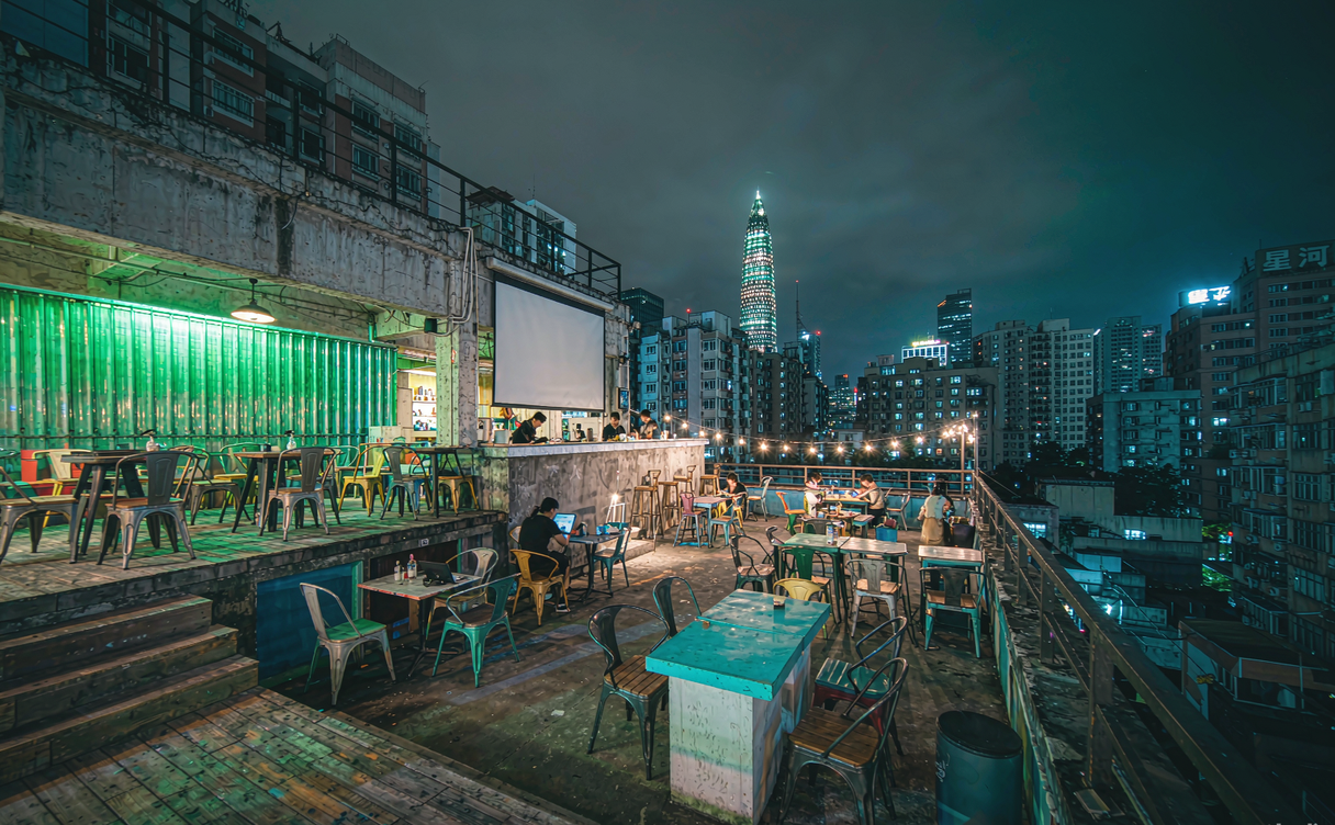 Shenzhen rooftop bars guide - high-rise rooftop lounge over the Shenzhen skyline