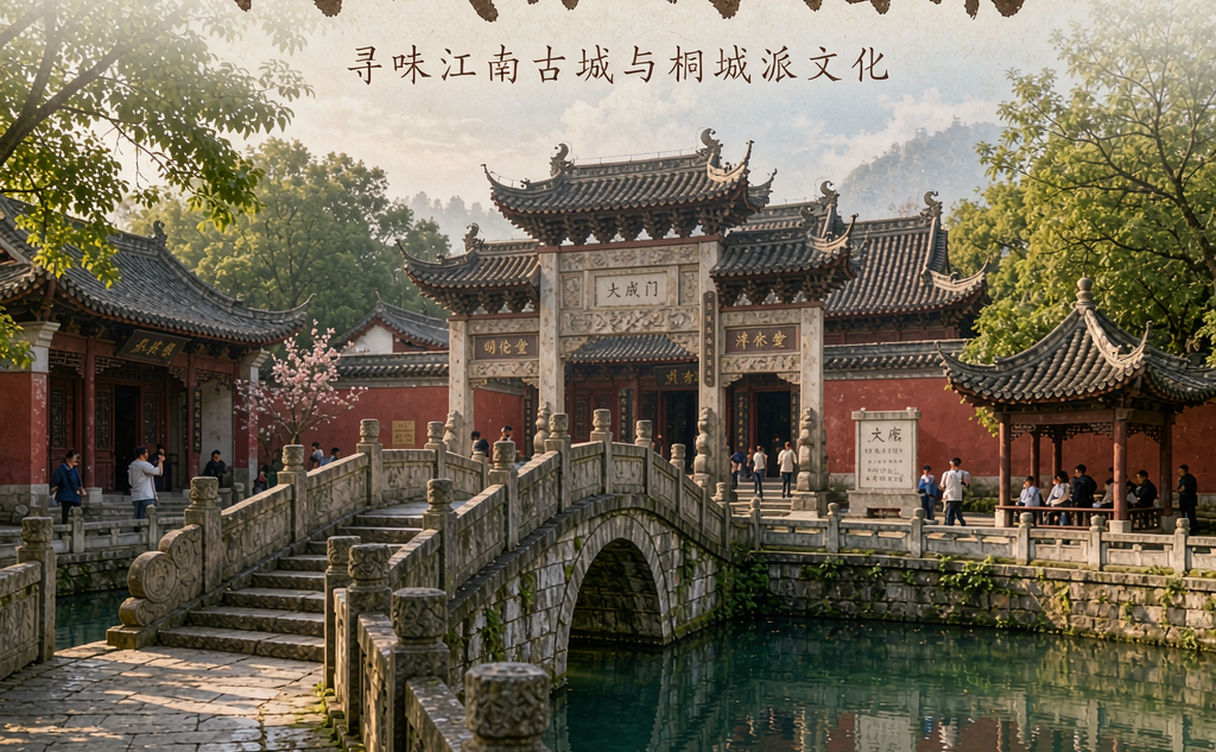 Grey-brick Hui-style courtyard mansion with horse-head walls in Tongcheng