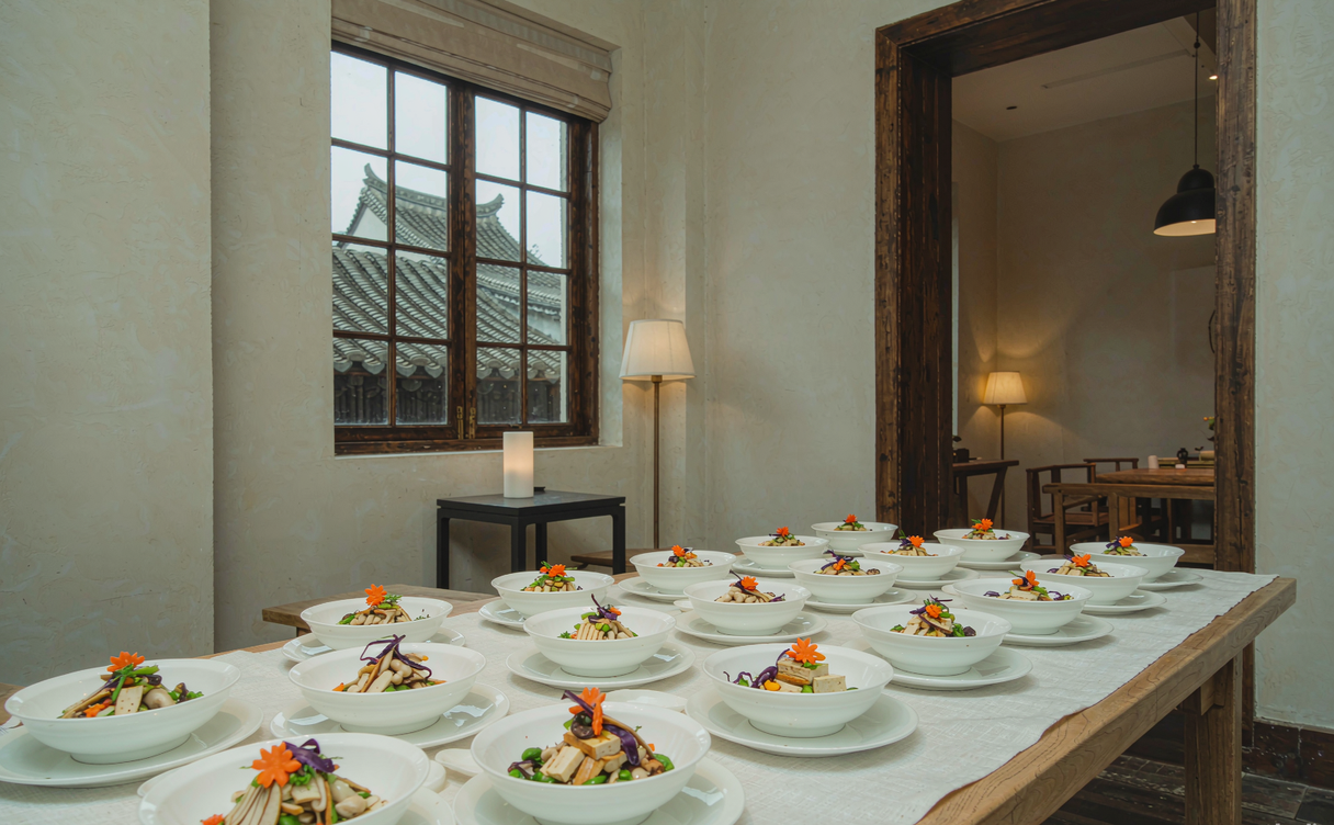 Buddhist vegetarian banquet dishes at a Beijing restaurant