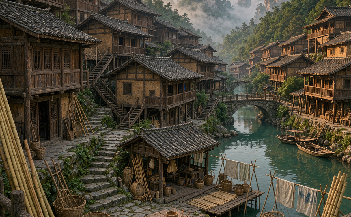 Tujia smoked bacon and local Hunan dishes served in Wulingyuan town, Zhangjiajie, Hunan, China