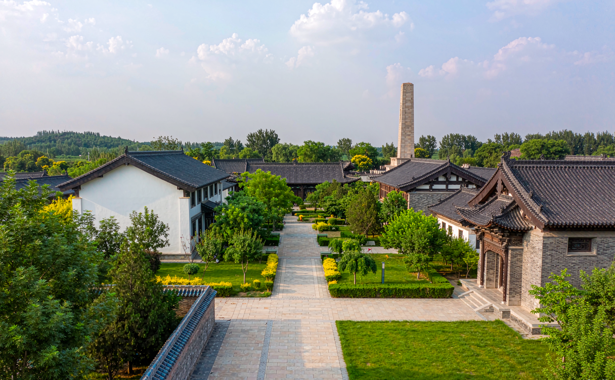 Xibaipo memorial plaza red star