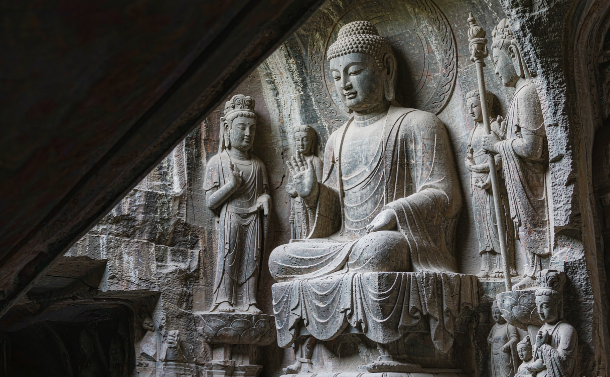Anyue stone Buddha carving near Ziyang