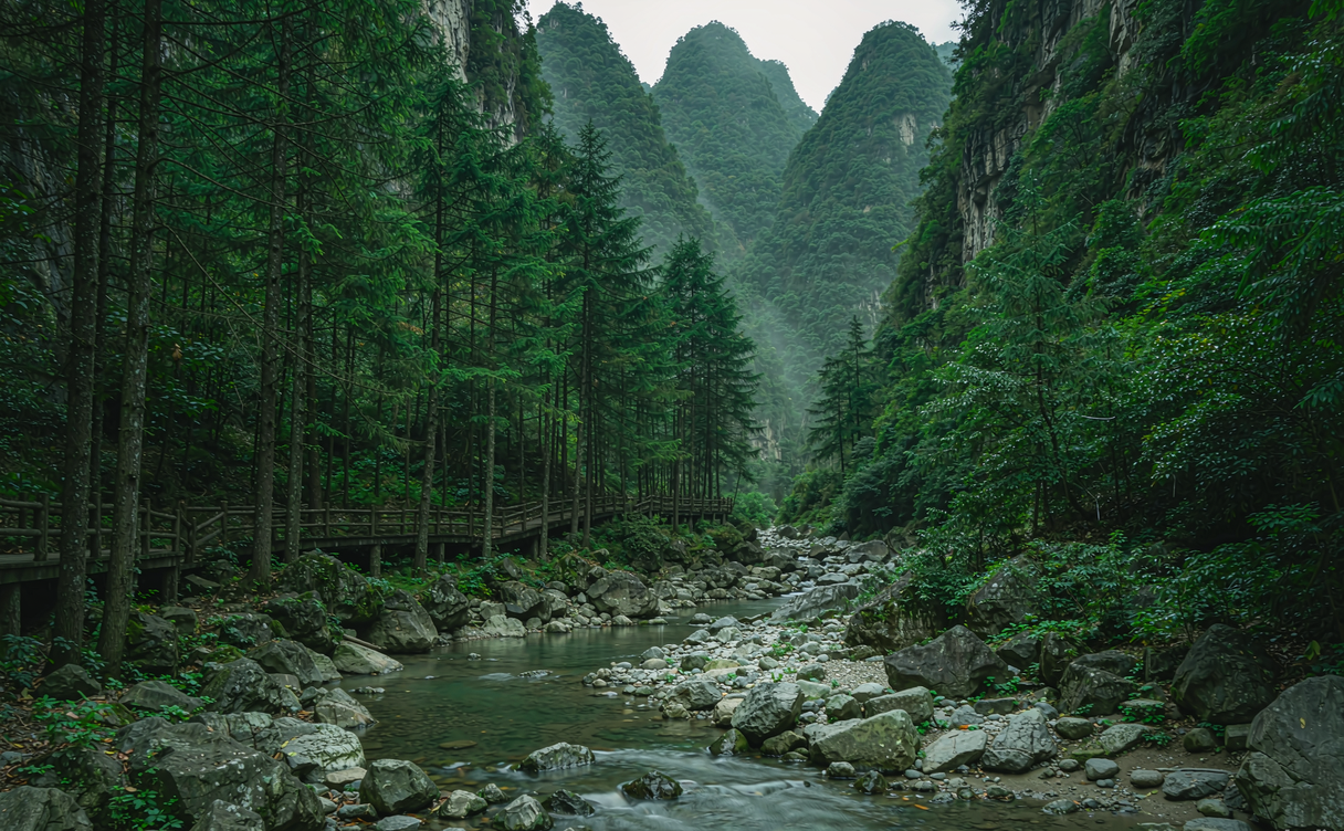 Buddhist cliff carvings at Nankan Grottoes near Bazhong