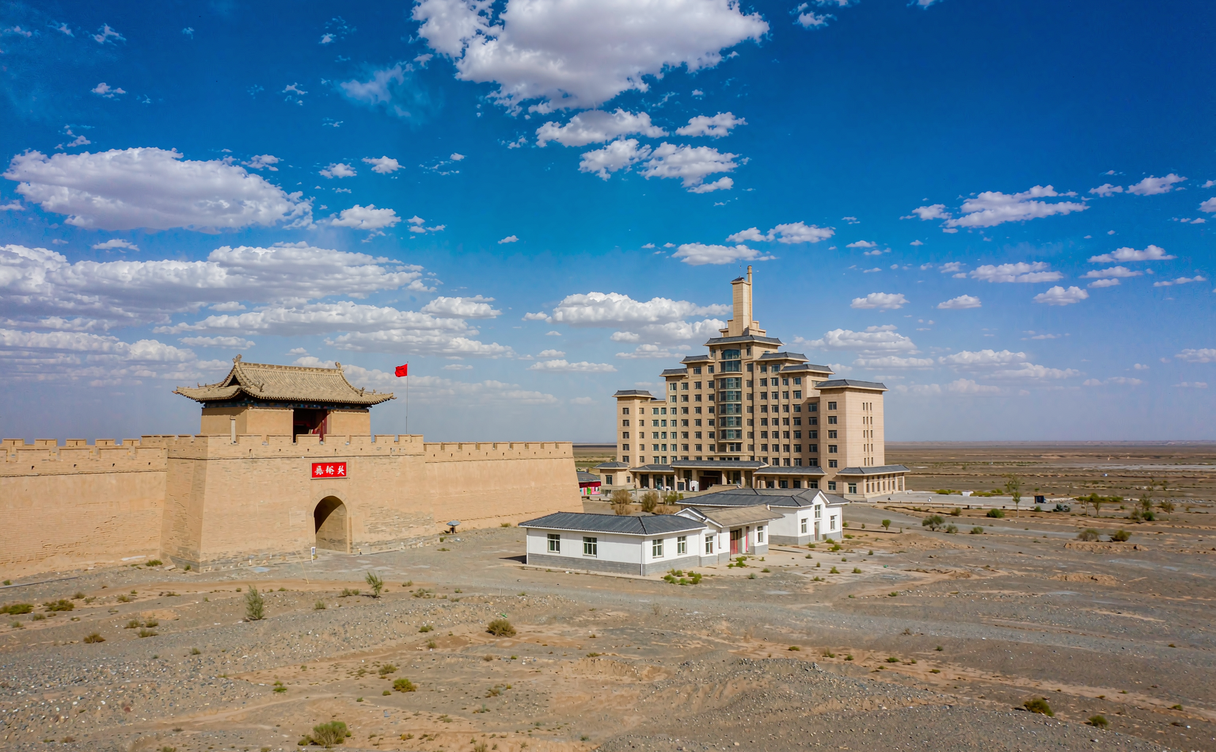 Hotel lobby near Jiayuguan Fort in Gansu, China