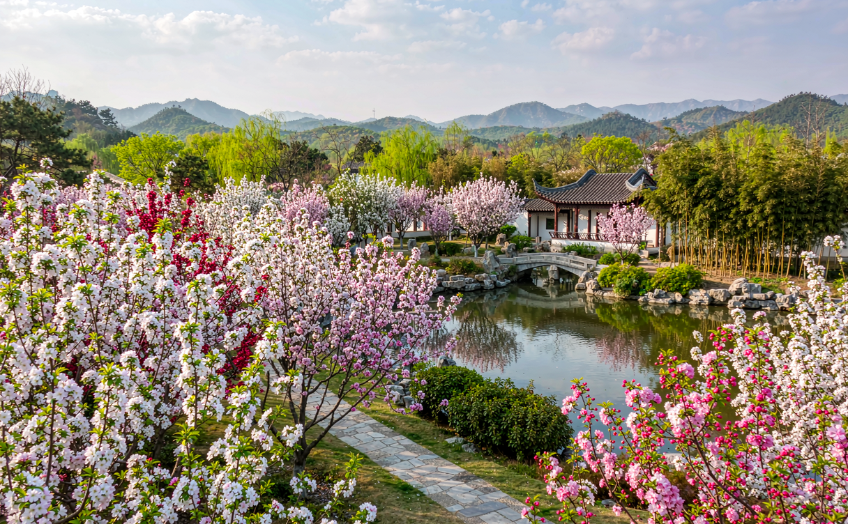 Spring flowers in Wuyuan, China