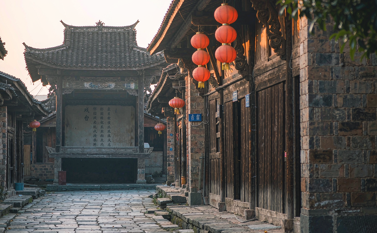 Old stone trade path through Yunnan terraced hills