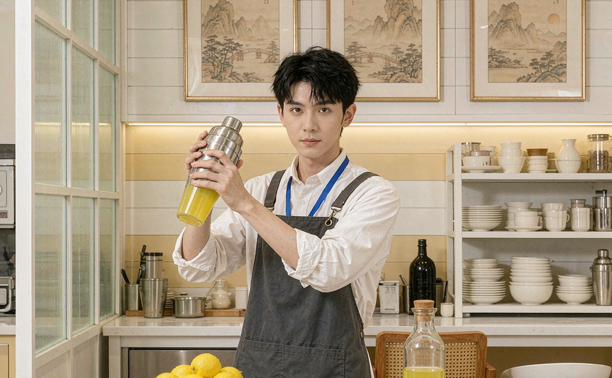 Chinese iced lemon tea with fruit