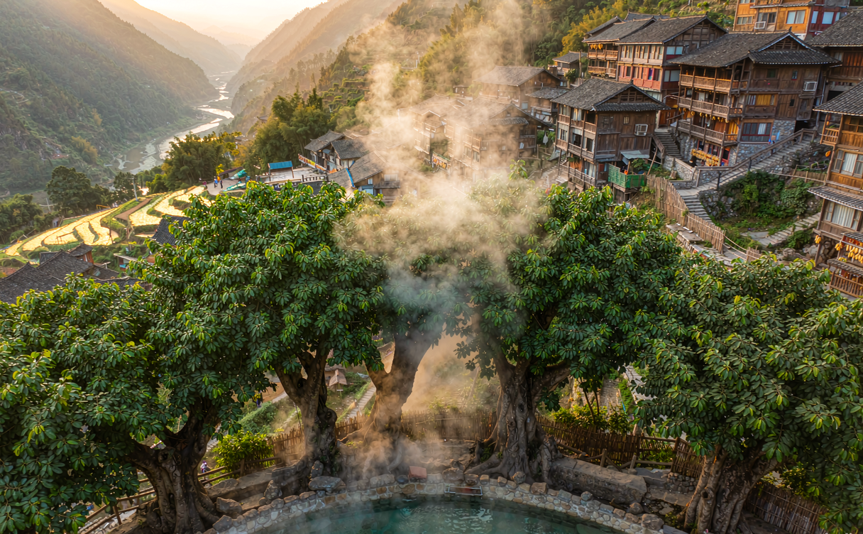 Gaoligong Lisu village and forest ridge