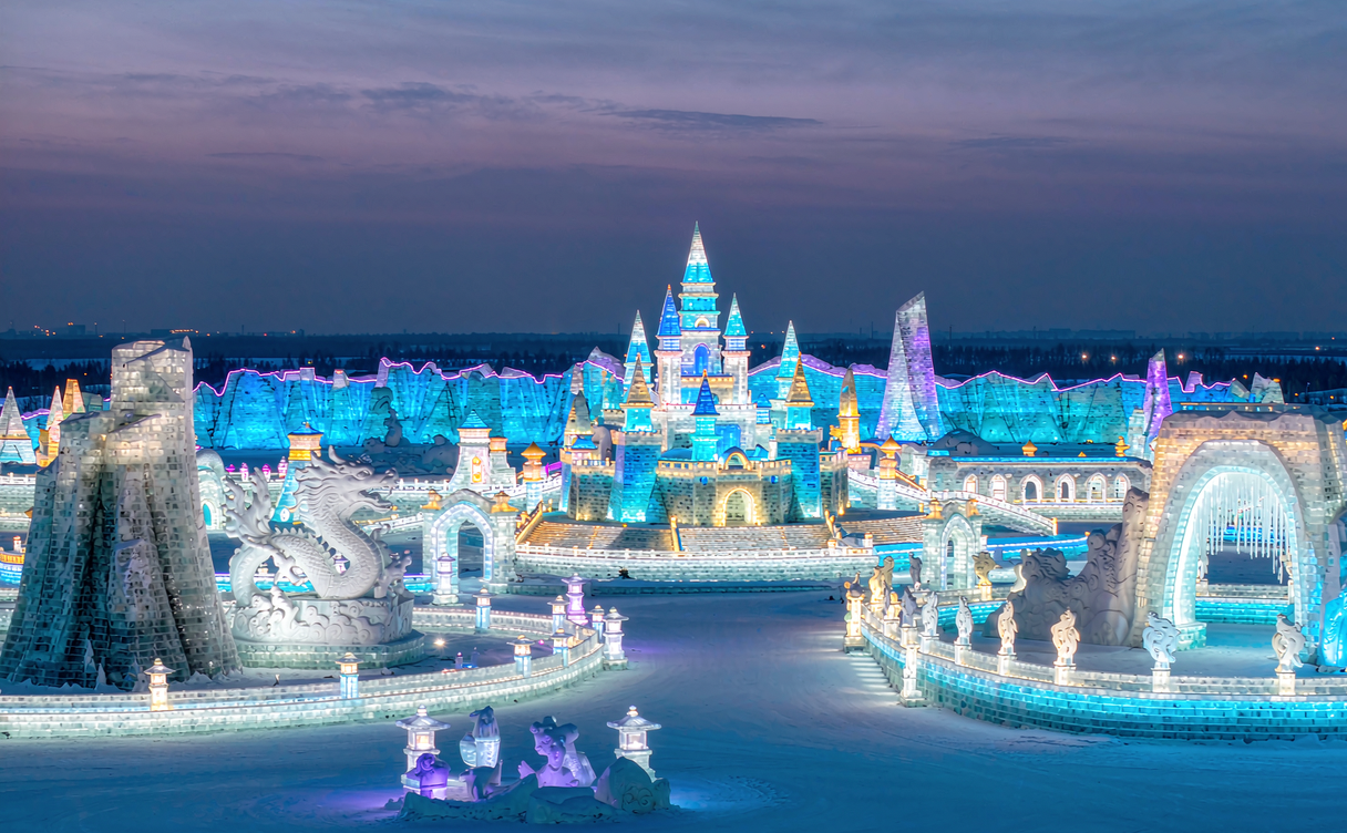 Harbin Ice Snow World ice architecture snow festival Heilongjiang