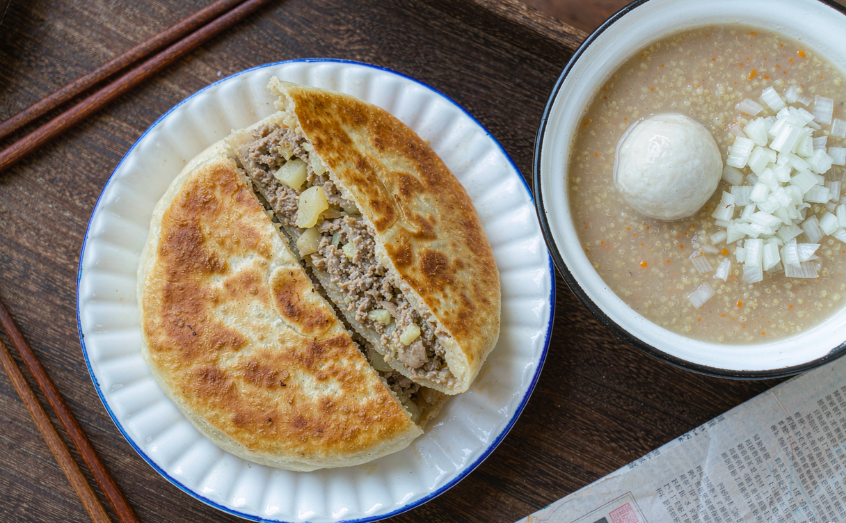 Hebei street food griddle donkey meat Shijiazhuang
