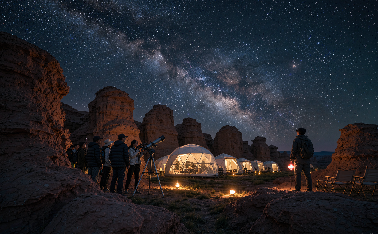 Milky Way above Lenghu stargazing camp