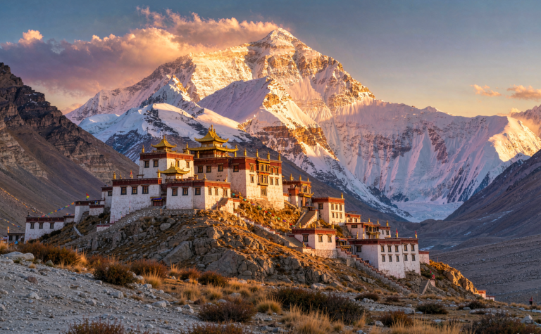 Rongbuk Monastery Guide, Tibet, China