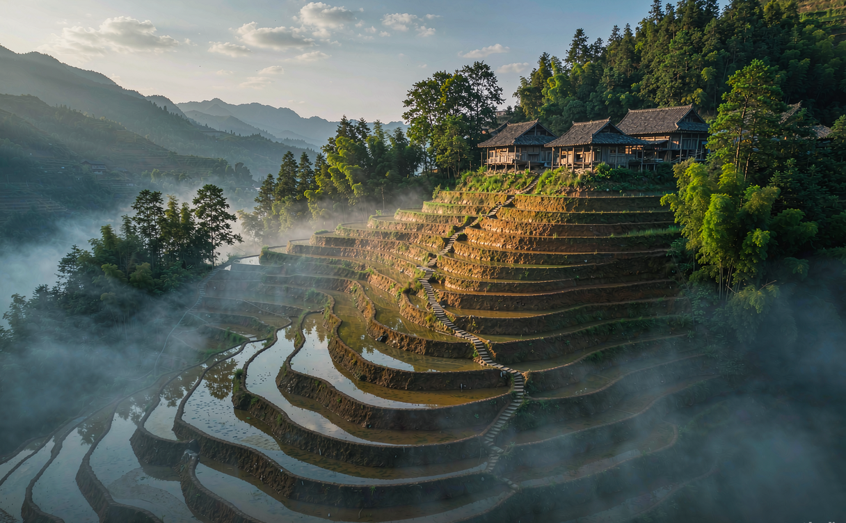 Chengyang wind-and-rain bridge in Sanjiang Guangxi