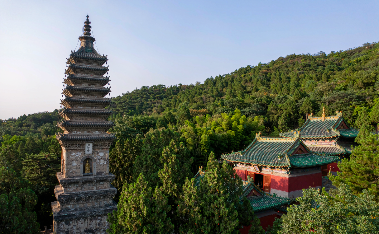 Tanzhe Temple courtyards and halls in the Beijing mountains